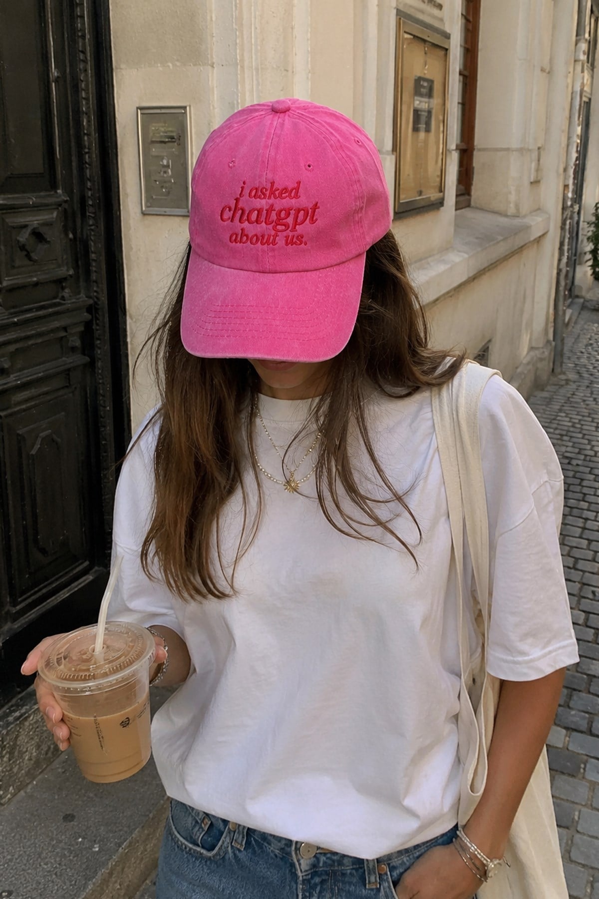Külah I Asked ChatGPT About Us Nakışlı Washed Dad Cap – Fuşya KLH7592