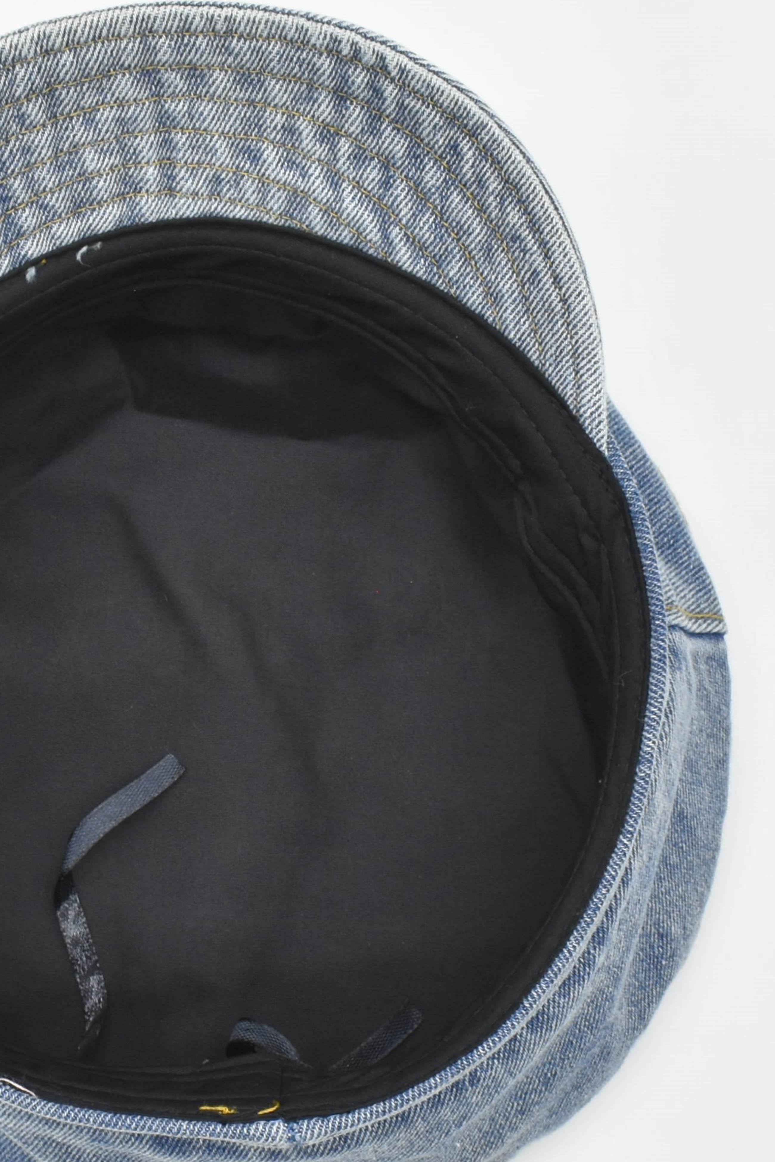 Külah Kadın Kot Şapka Driver Kasket Flat Cap Kaptan Şapkası - Mavi KLH7499