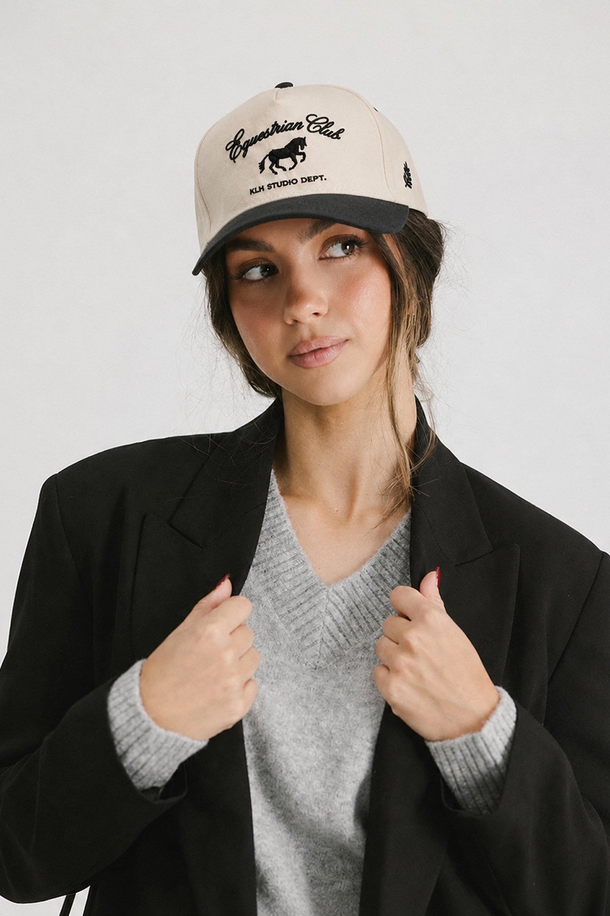 Külah KLH Studio Dept. Equestrian Club Kontrast Siperli Şapka | Unisex - Ayarlanabilir KLH7600