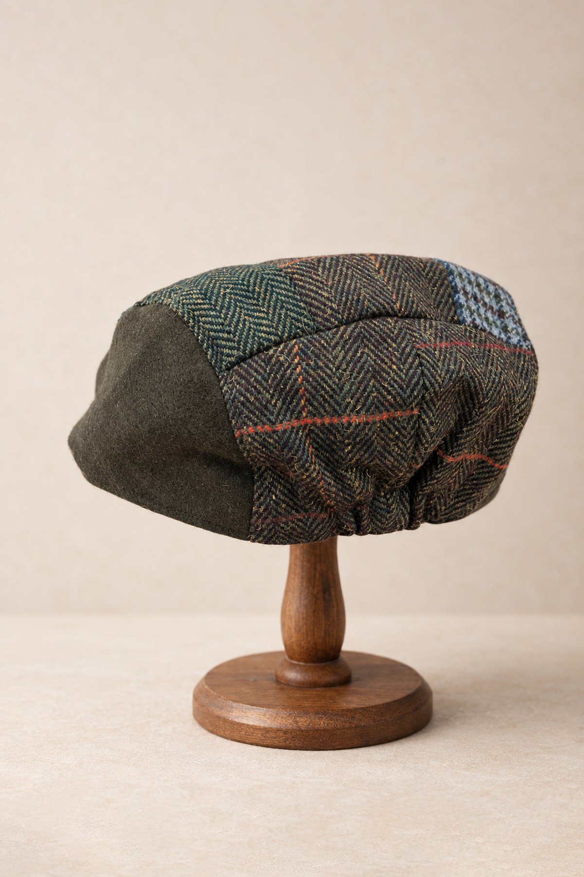 Külah KLH Studio Dept. Forest Olive Patchwork Flat Cap Kasket KLH7619