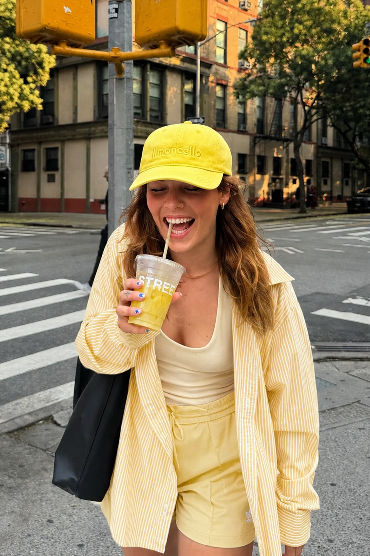Külah Limoncello Nakışlı Denim-Eskitme Sarı Şapka - Limited Edition KLH7592