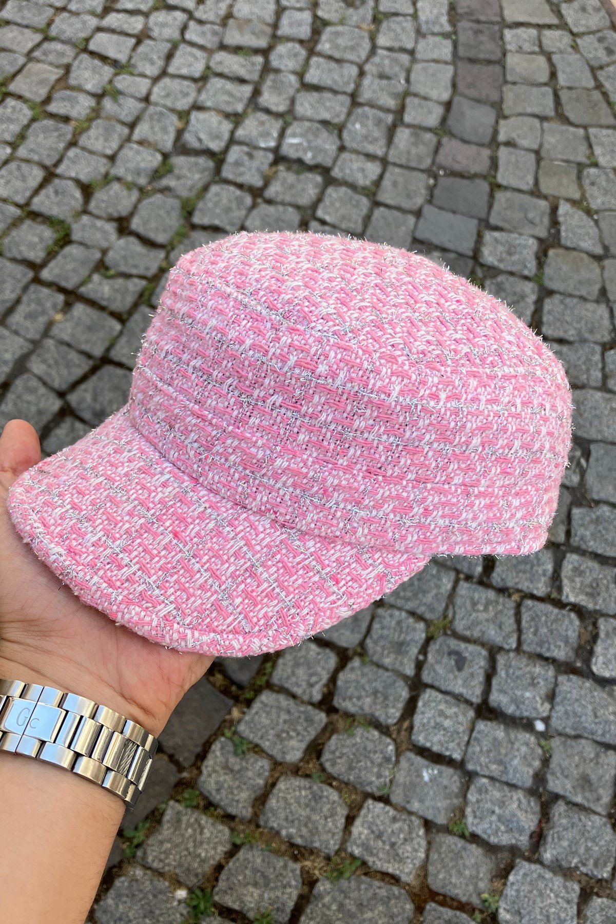 Külah Paris Tweed Cadet Cap – Pink KLH7604