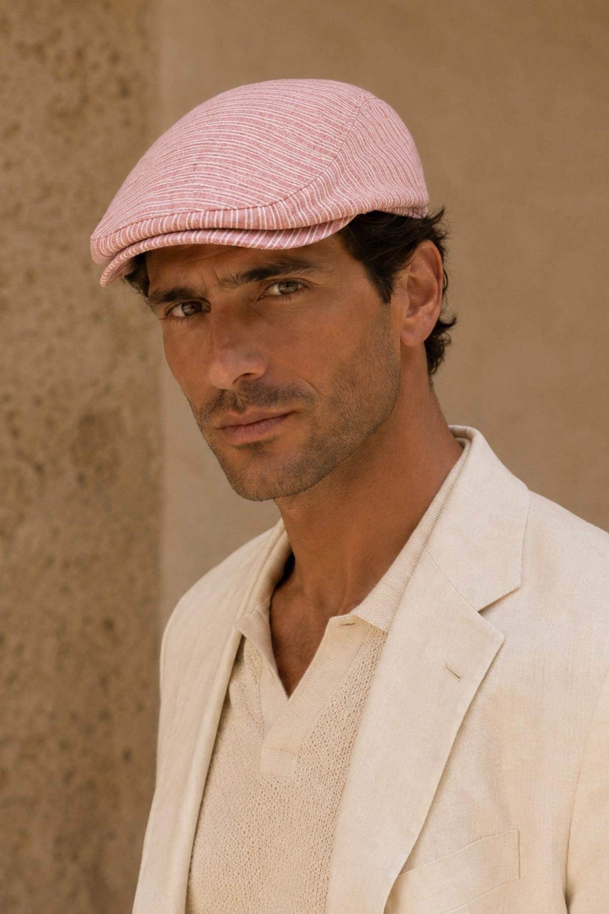 Külah Riviera Rosé Keten Dokulu Slim Fit Kasket – Flat Cap | Riviera Collection KLH7598