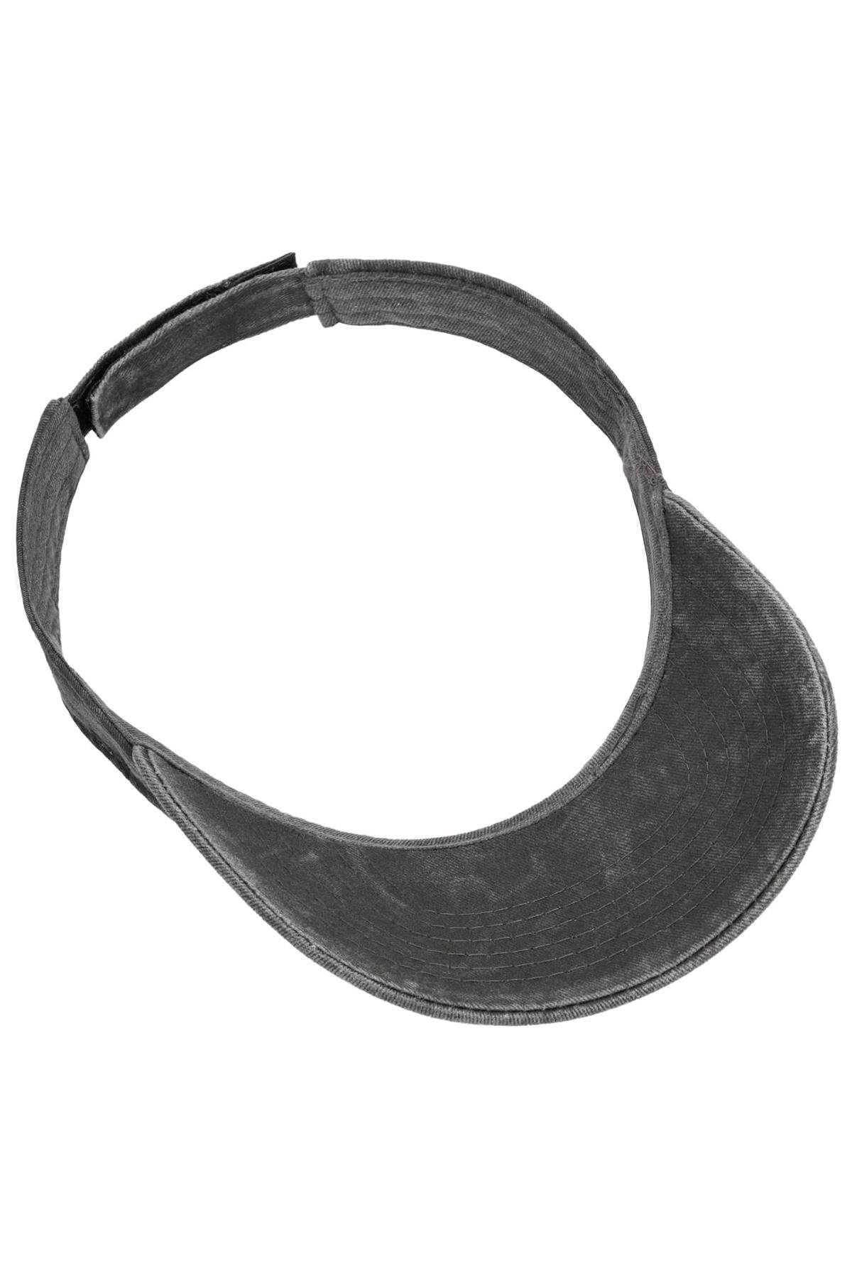 Külah Yıkamalı Denim Pamuklu Vizör Şapka - Kadın/Erkek - İlkbahar/Yaz Sporcu Tenis Kep KLH7491