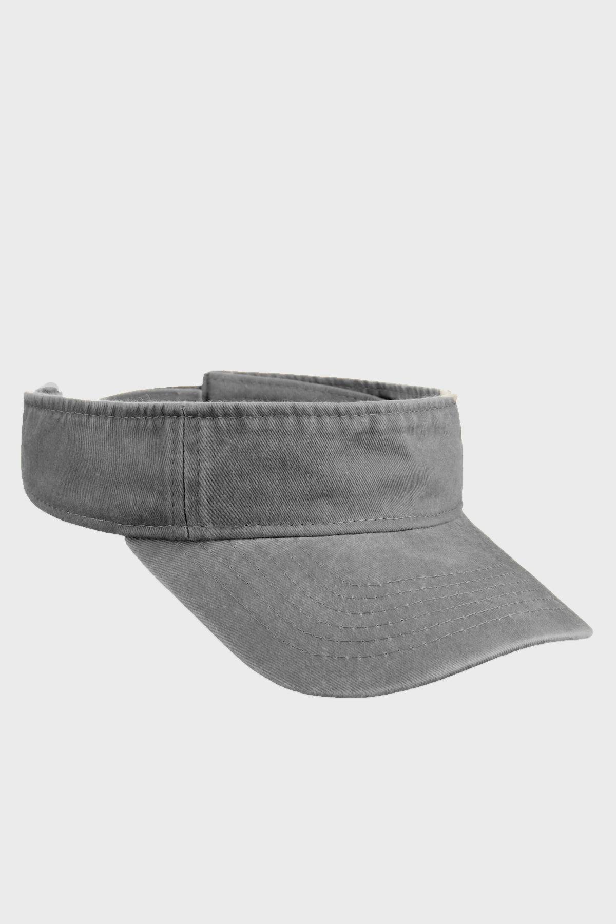 Külah Yıkamalı Denim Pamuklu Vizör Şapka - Kadın/Erkek - İlkbahar/Yaz Sporcu Tenis Kep KLH7491