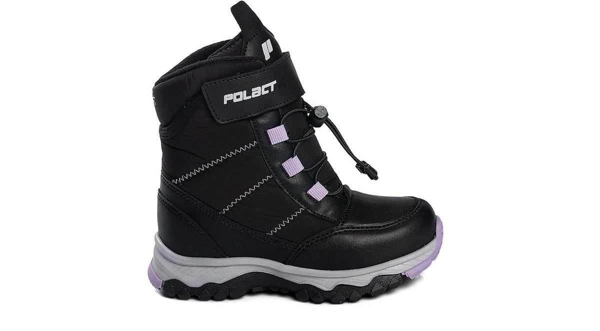 Toptan Bot Ayakkabı Toptan POLACT PO 24080 F   31-35   SİYAH LİLA - Dumanlar Ayakkabı Dumanlar