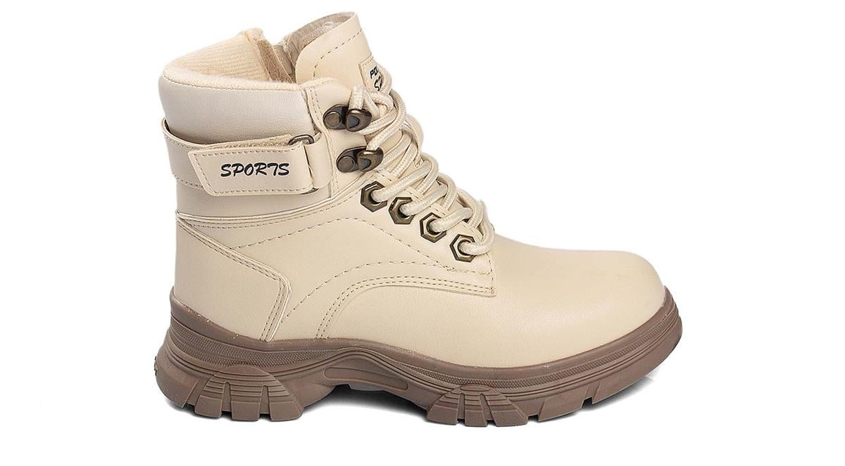 Toptan Bot Ayakkabı Toptan POLACT PO 24035 F   31-35   BEJ VİZON - Dumanlar Ayakkabı Dumanlar