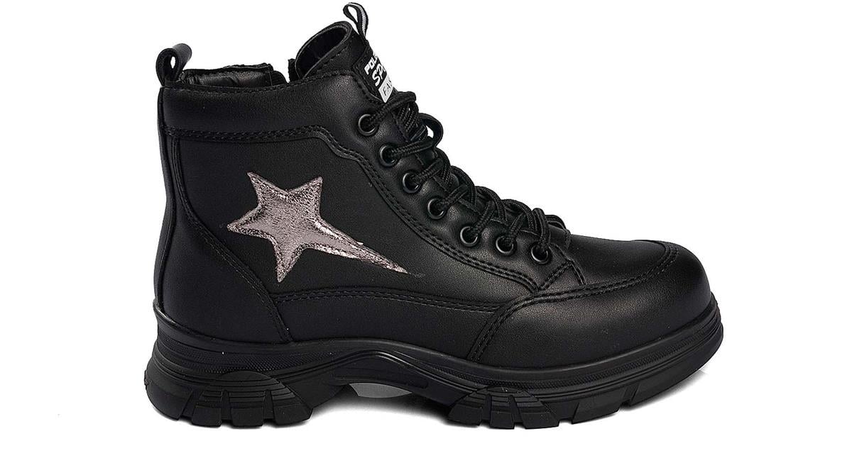 Toptan Bot Ayakkabı Toptan POLACT PO 24042 Z   36-40   SİYAH - Dumanlar Ayakkabı Dumanlar