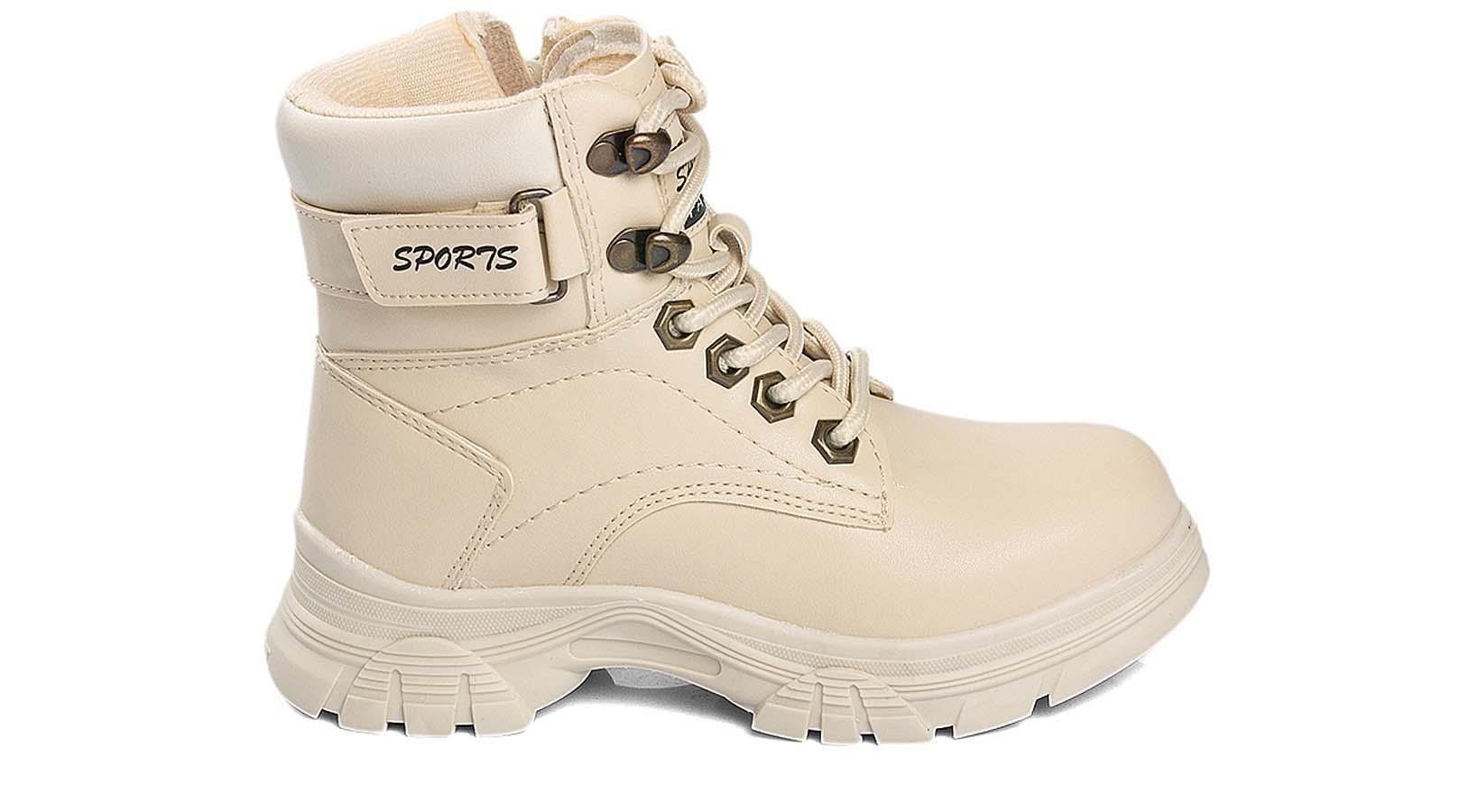 Toptan Bot Ayakkabı Toptan POLACT PO 24035 F   31-35   BEJ - Dumanlar Ayakkabı Dumanlar