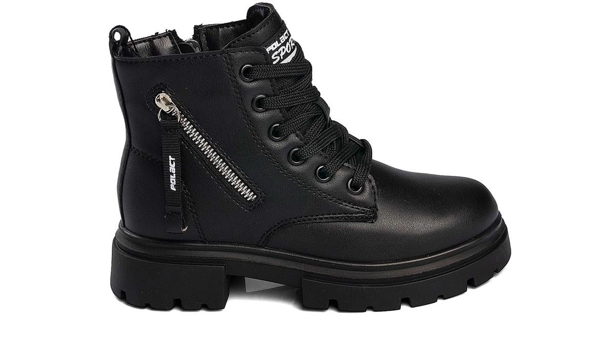 Toptan Bot Ayakkabı Toptan POLACT PO 24106 F   31-35   SİYAH - Dumanlar Ayakkabı Dumanlar