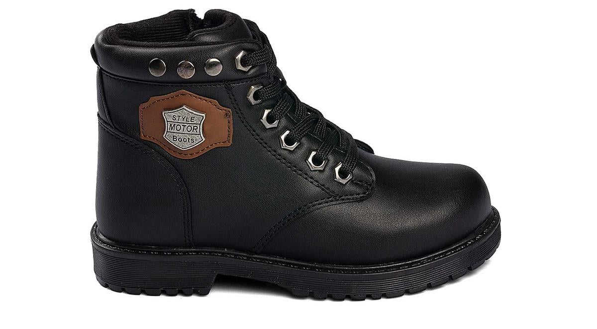 Toptan Bot Ayakkabı Toptan POLACT PO 24050 F   31-35   SİYAH TABA - Dumanlar Ayakkabı Dumanlar