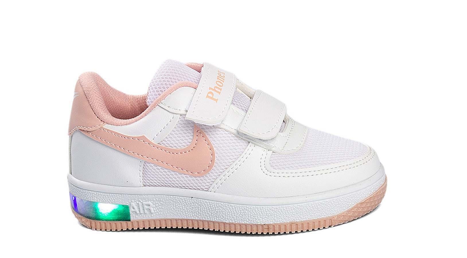 Toptan Spor Ayakkabı Toptan PHONEX PH 79 P   26-30   BEYAZ PUDRA - Dumanlar Ayakkabı Dumanlar