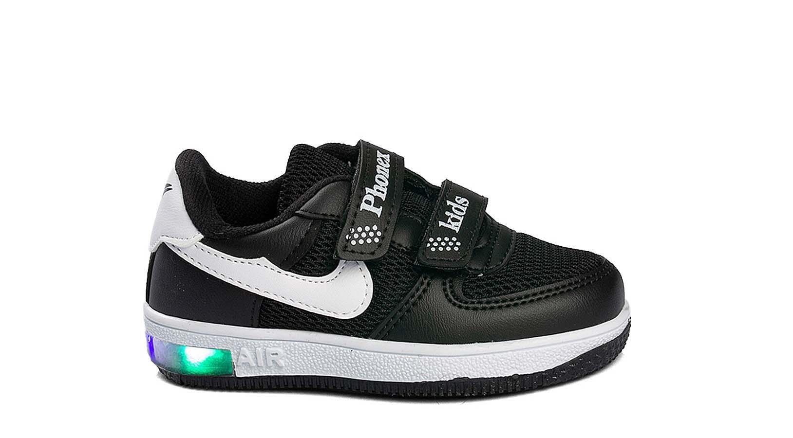 Toptan Spor Ayakkabı Toptan PHONEX PH 59 B   22-25   SİYAH BEYAZ - Dumanlar Ayakkabı Dumanlar