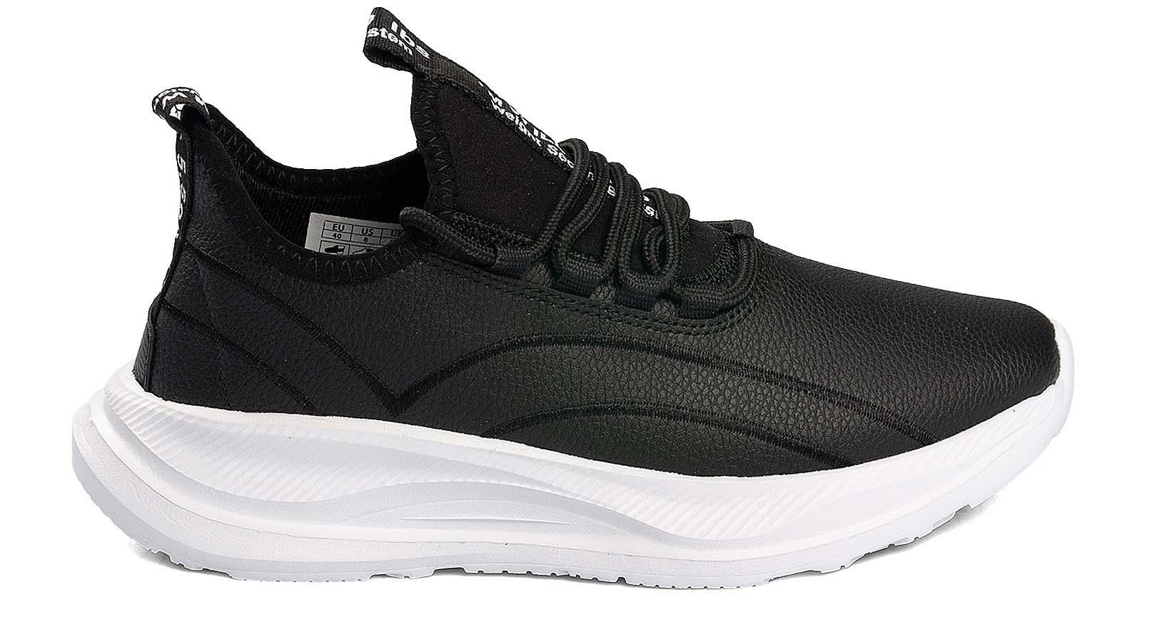 Toptan SPOR Ayakkabı Toptan RACİNG RC 101 M CİLT   40-44   SİYAH BEYAZ - Dumanlar Ayakkabı Dumanlar