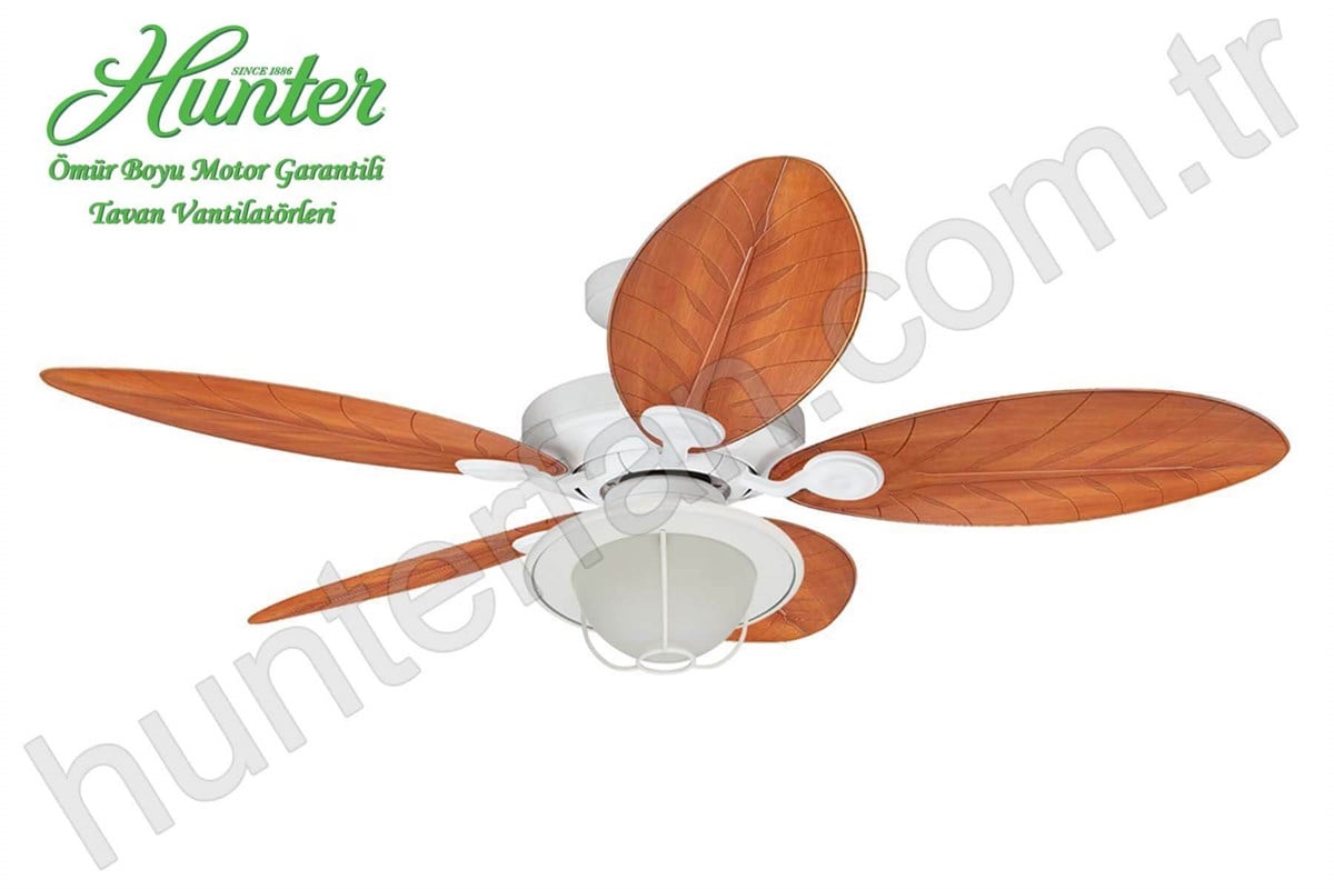 Outdoor Elements II Beyaz - 137 Cm. Dış Mekan Aydınlatmalı Tavan VantilatörüHunterFan