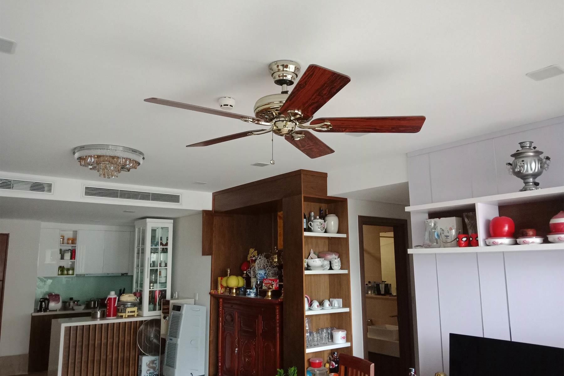 Savoy Parlak Pirinç - 132 Cm. Gül Ağacı Kanatlı Tavan VantilatörüHunterFan