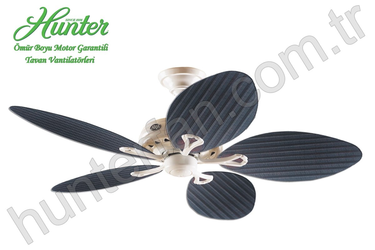 Savoy Beyaz - 137 Cm. Palmiye Kanatlı Tavan VantilatörüHunterFan