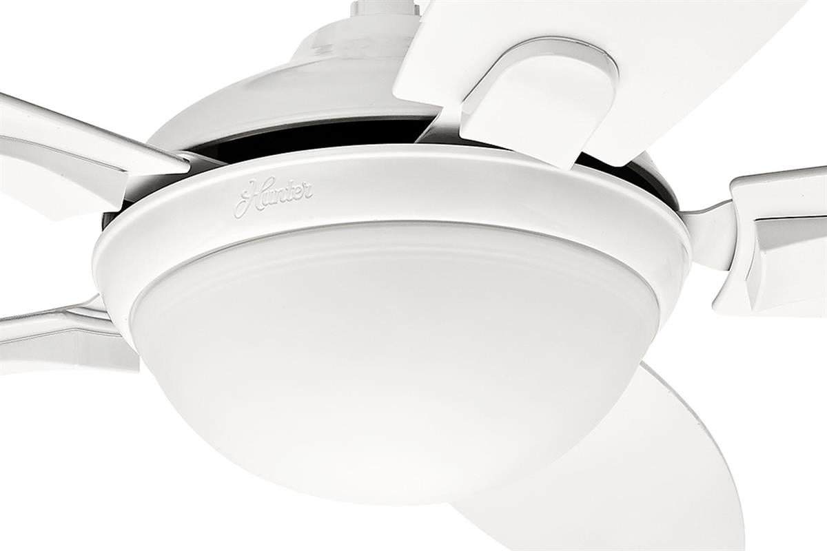 Contempo Beyaz - 132 Cm. Aydınlatmalı Tavan VantilatörüHunterFan