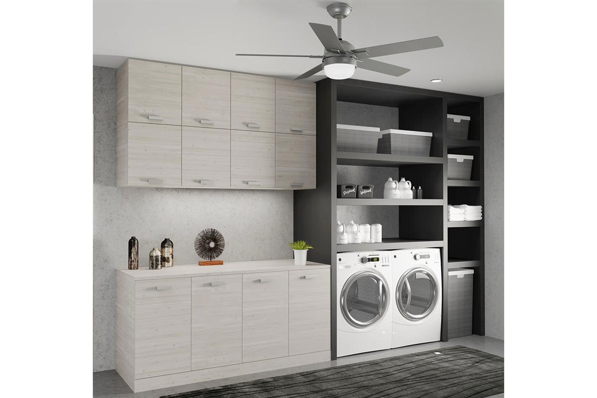 Zeal Mat Gümüş 132 Cm. Aydınlatmalı Tavan VantilatörüHunterFan