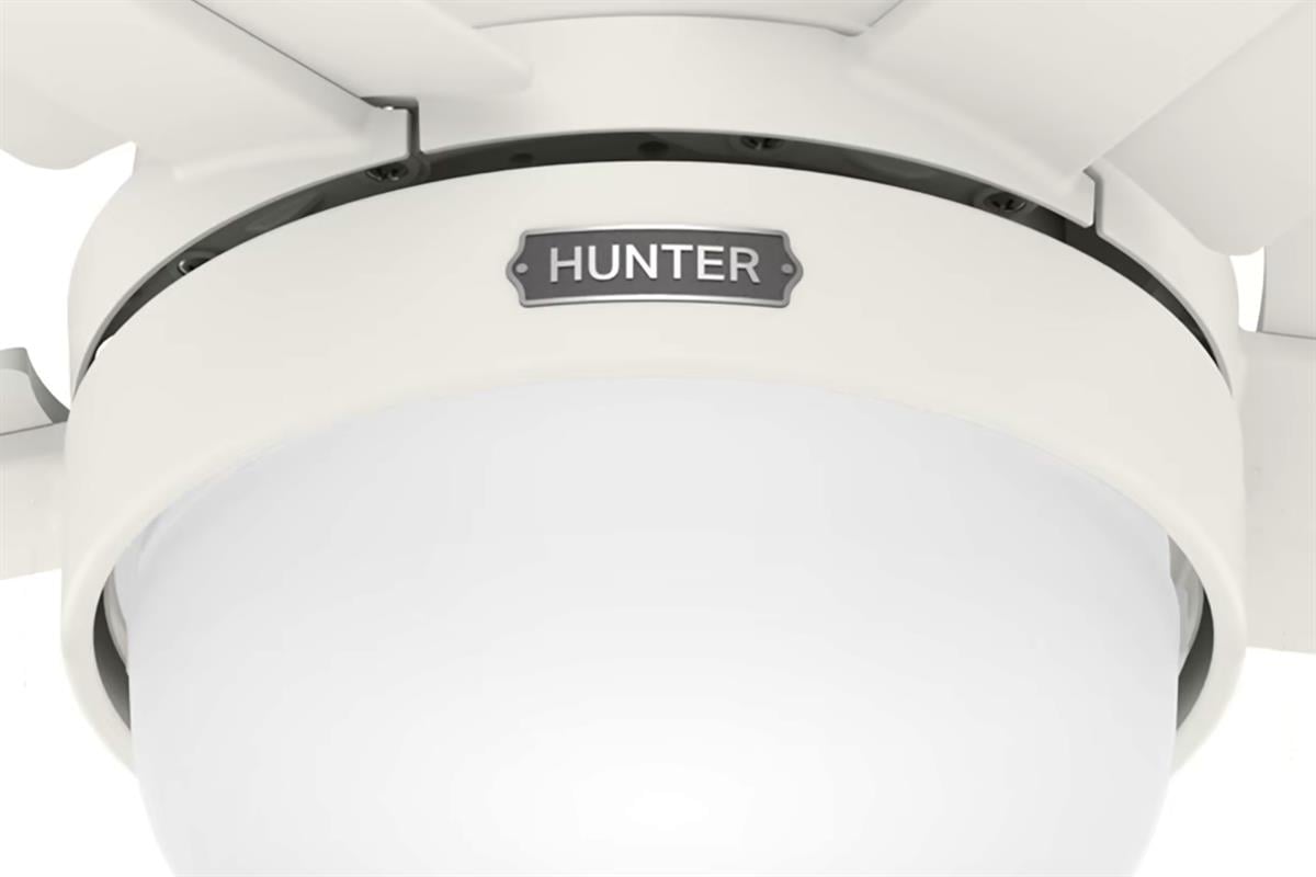 Zeal Beyaz 132 Cm. Aydınlatmalı Tavan VantilatörüHunterFan