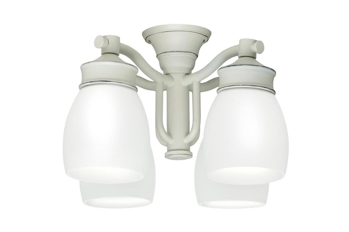 4 lü Fırçalanmış Beyaz - 4 Adet 16 Watt E-14 Duylu AydınlatmaHunterFan