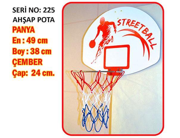 MATRAX OYUNCAKMatrax Oyuncak Ahşap Basketbol Pota - Renkli - Seri No:225