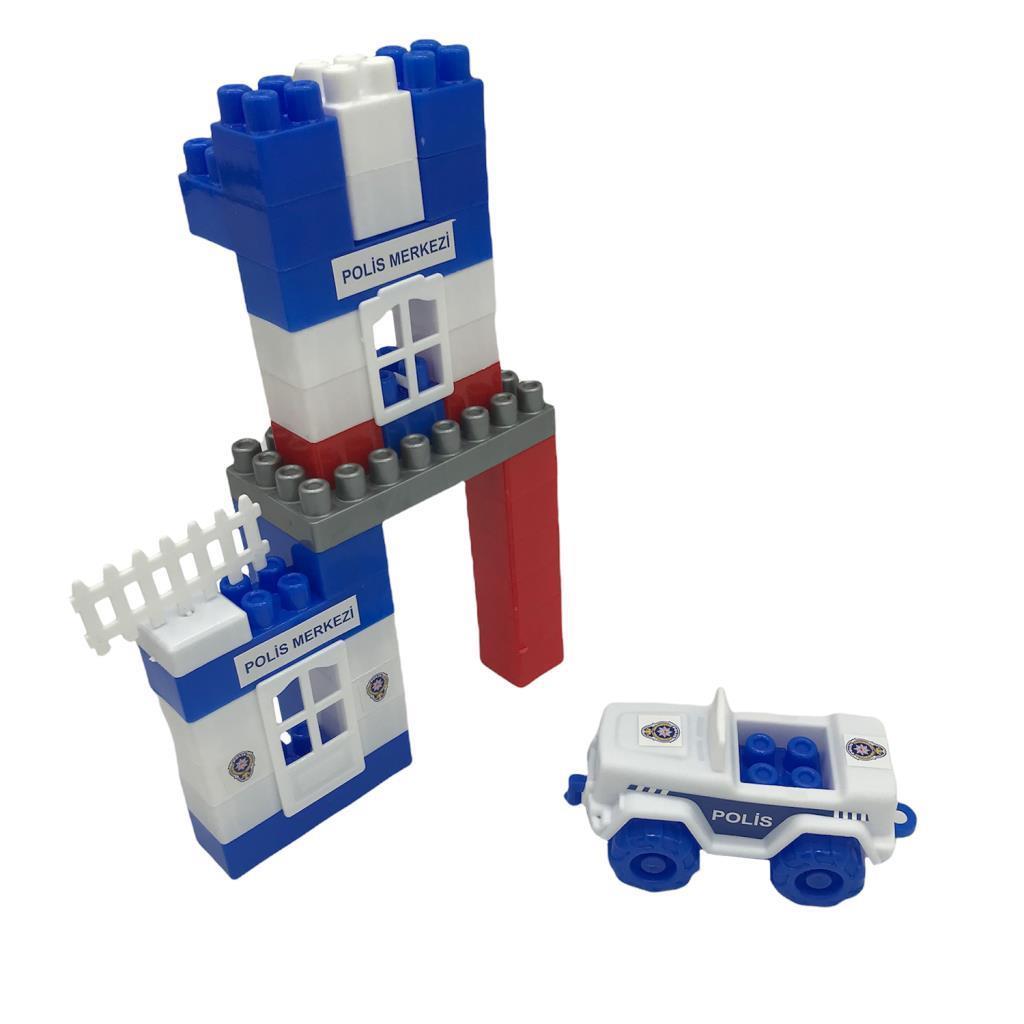 Asya OyuncakFarbu Oyuncak Lego 45 Parça Polis Yapı Blokları Seti