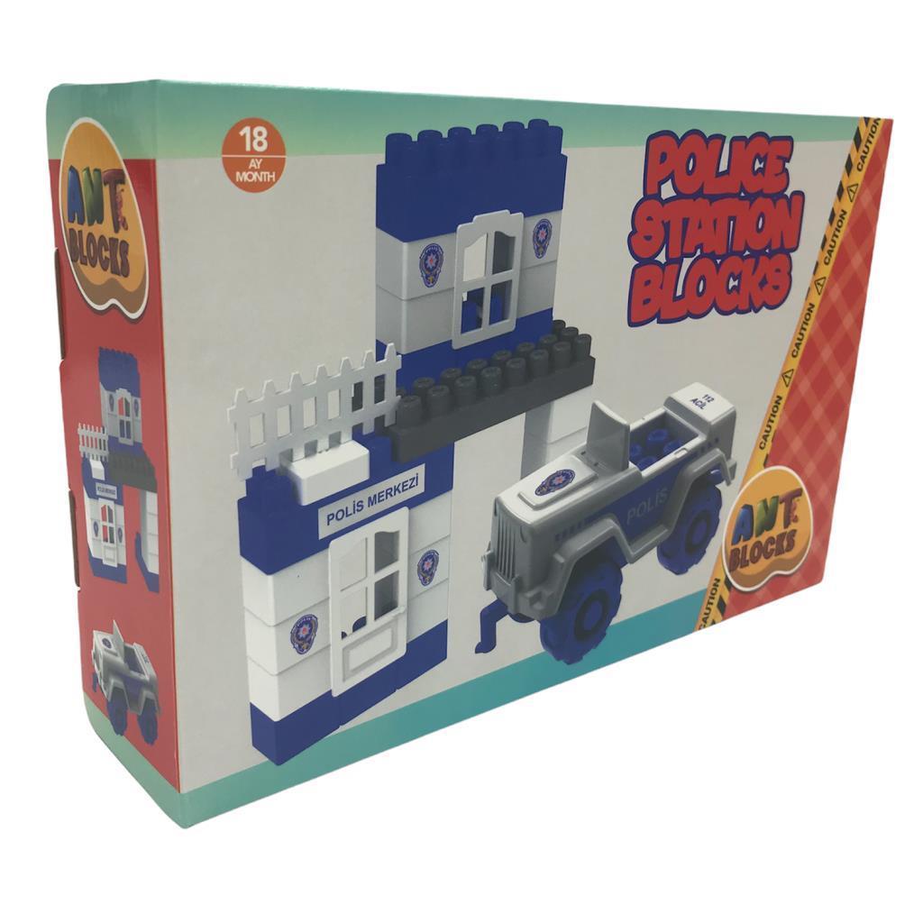 Asya OyuncakFarbu Oyuncak Lego 45 Parça Polis Yapı Blokları Seti
