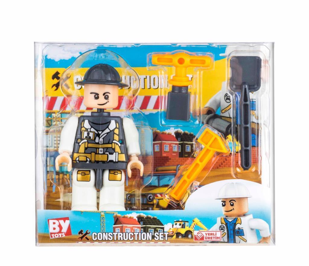 BayraktarBayraktar PVC Kutuda Küçük İşçi Yapı Oyuncak (LEGO) BP-603