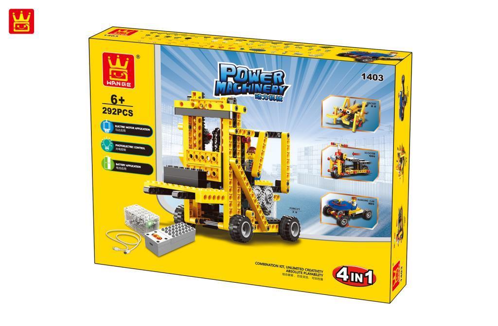 wangeWange 292 Lego Parça Power Machinery 4ın1 1403