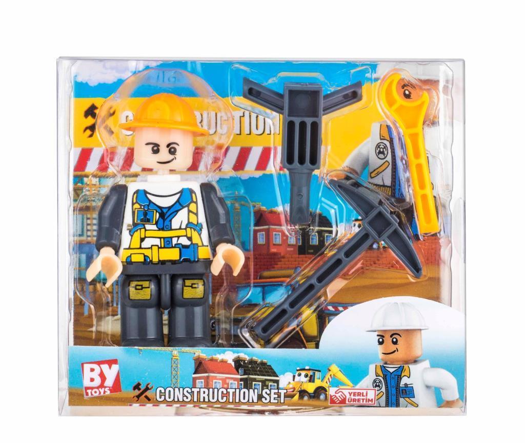 BayraktarBayraktar PVC Kutuda Küçük İşçi Yapı Oyuncak (LEGO) BP-603