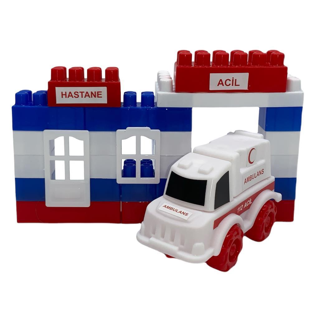Asya OyuncakFarbu Oyuncak Lego 40 Parça Hastane Yapı Blokları Seti