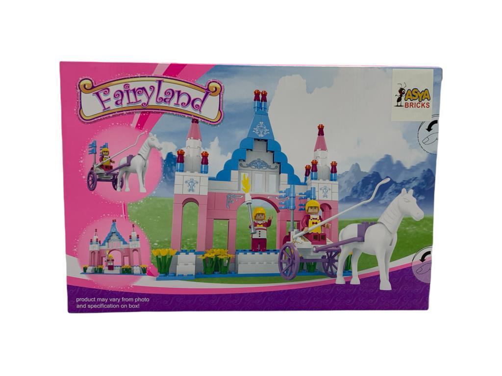 Asya OyuncakAsya Oyuncak Fairyland Lego Şato ve Arabalı At 245 Parça Yapım Seti 0131-24502