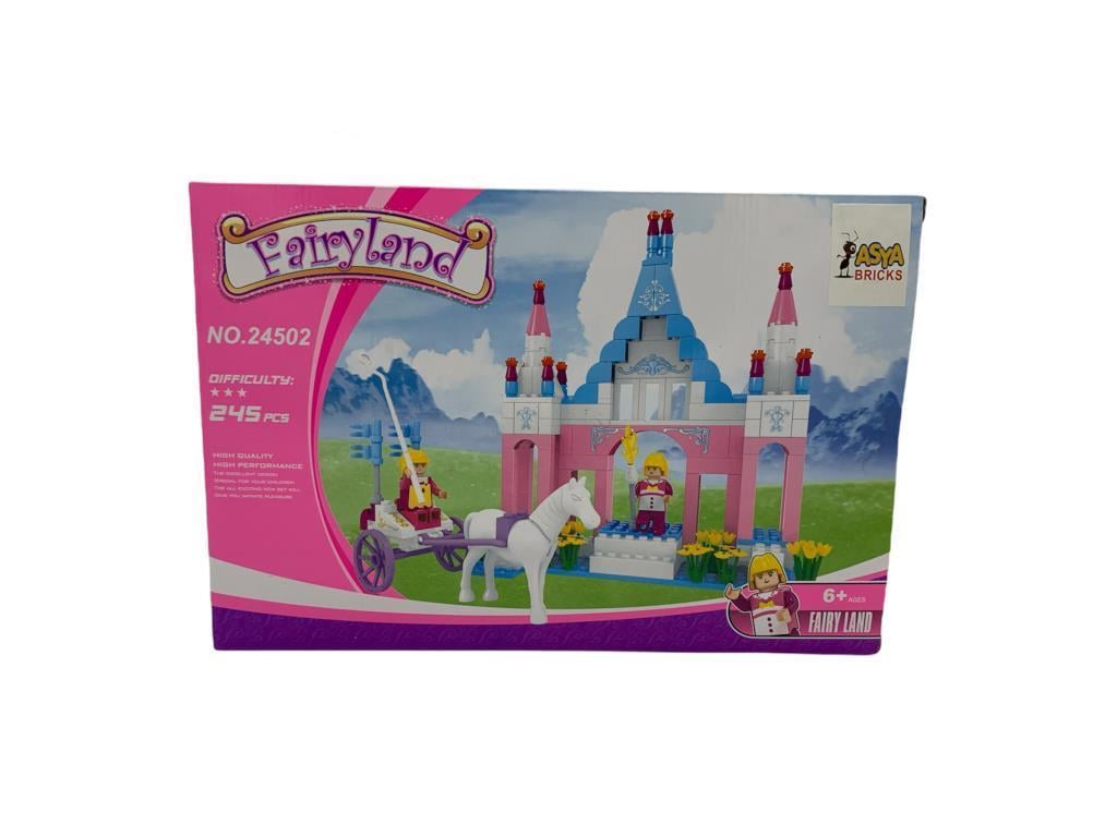 Asya OyuncakAsya Oyuncak Fairyland Lego Şato ve Arabalı At 245 Parça Yapım Seti 0131-24502