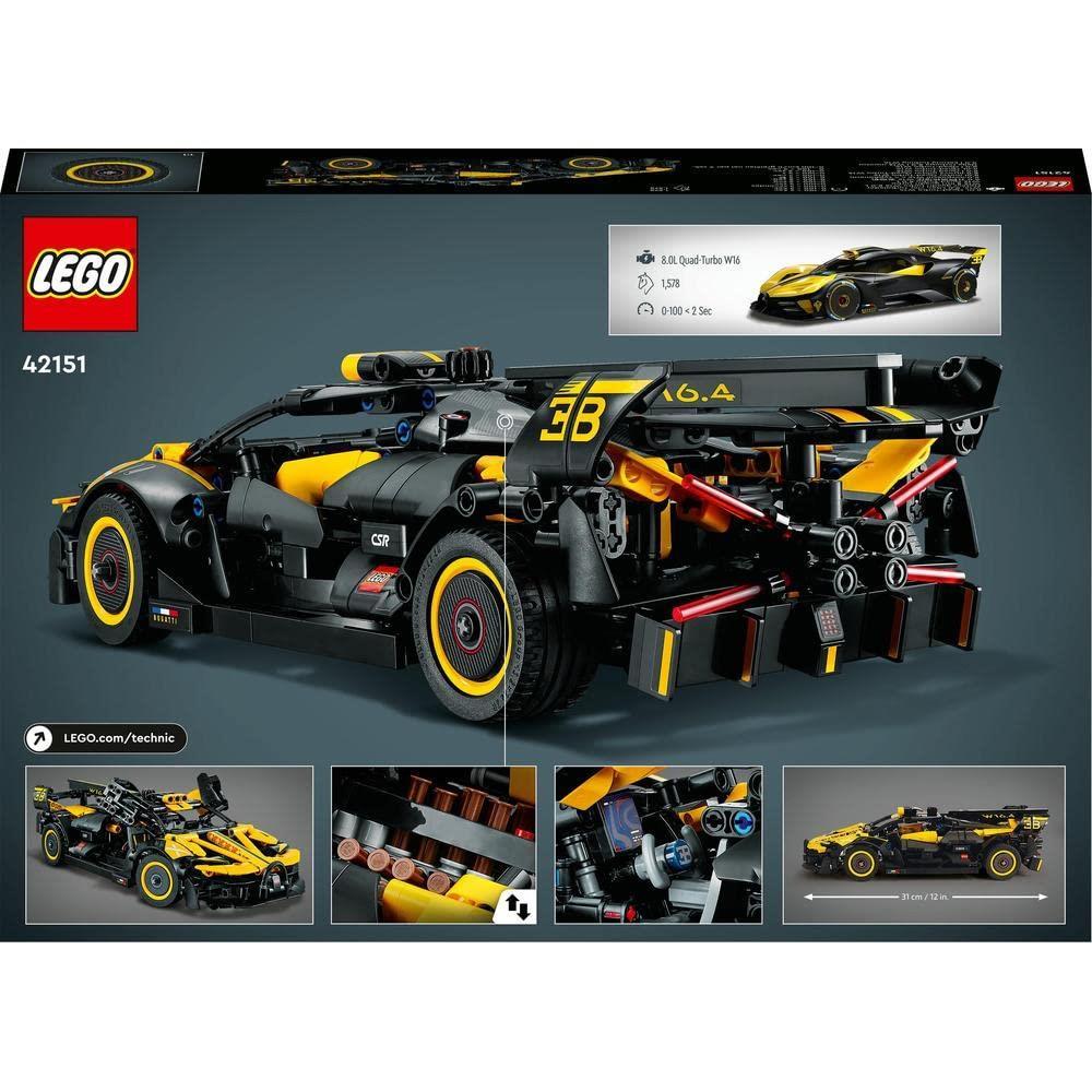 LEGOLEGO® Technic Bugatti Bolide 42151-9 Yaş ve Üzeri Çocuklar için Oyuncak Yapım Seti (905 Parça)