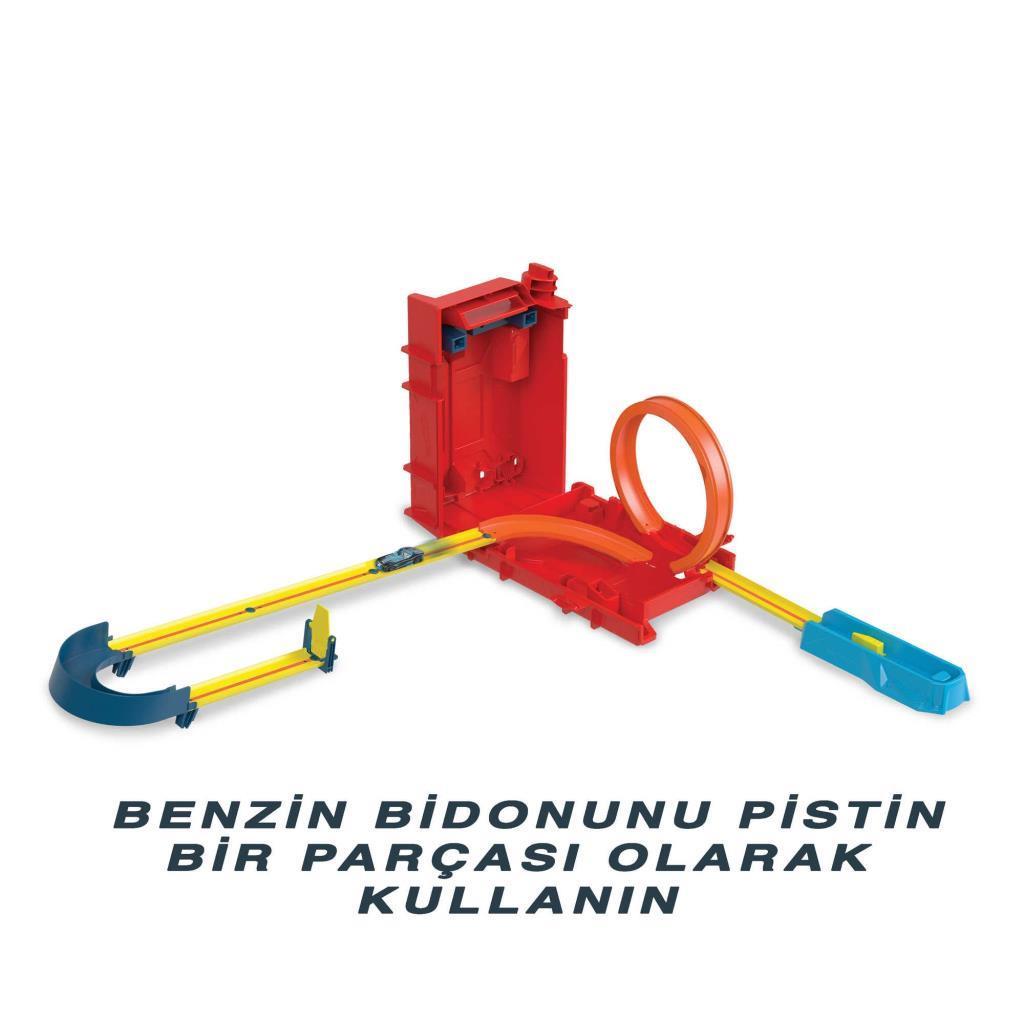 HOTWHEELSHot Wheels Track Builder Benzin Bidonu Akrobasi Seti, Akrobasi ve Yarış Maceraları Için Pist Inşa Seti, Oyuncak Araba ve Pist Saklama Kutusu, Diğer Setlere Bağlanabilir, 6 Yaş ve Üzeri HDX78