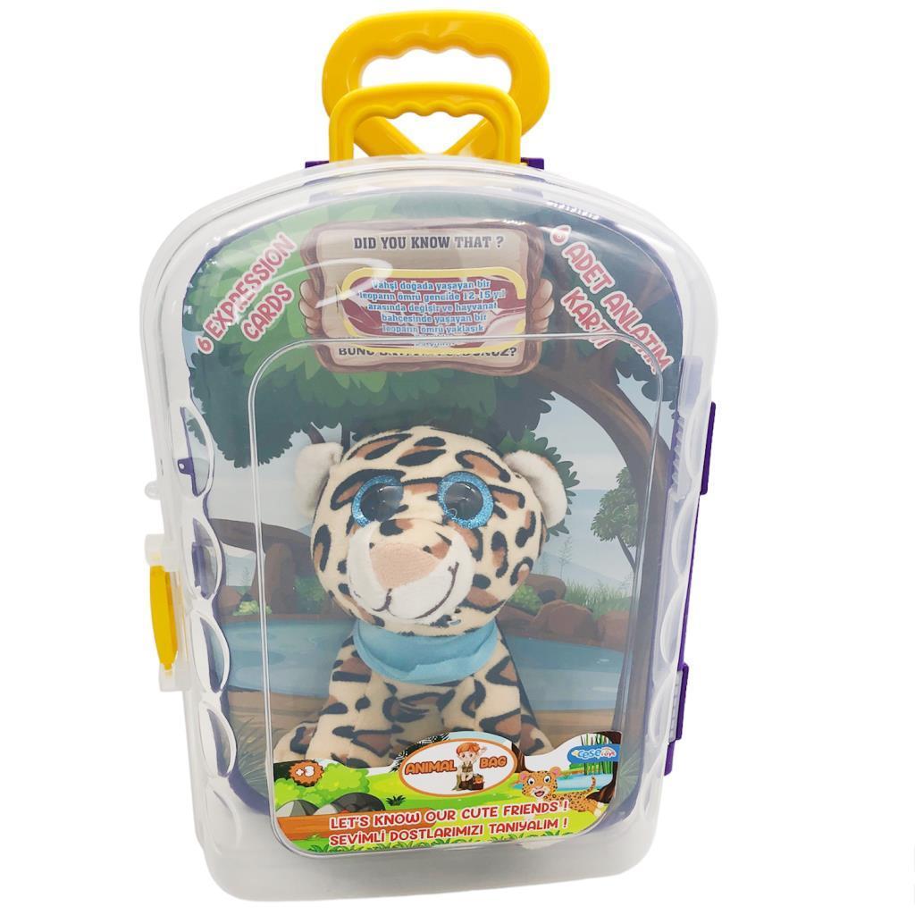 Asya OyuncakAsya Oyuncak Bavulda Peluş Leopar CESE-10044 Çantalı Peluş Leopar