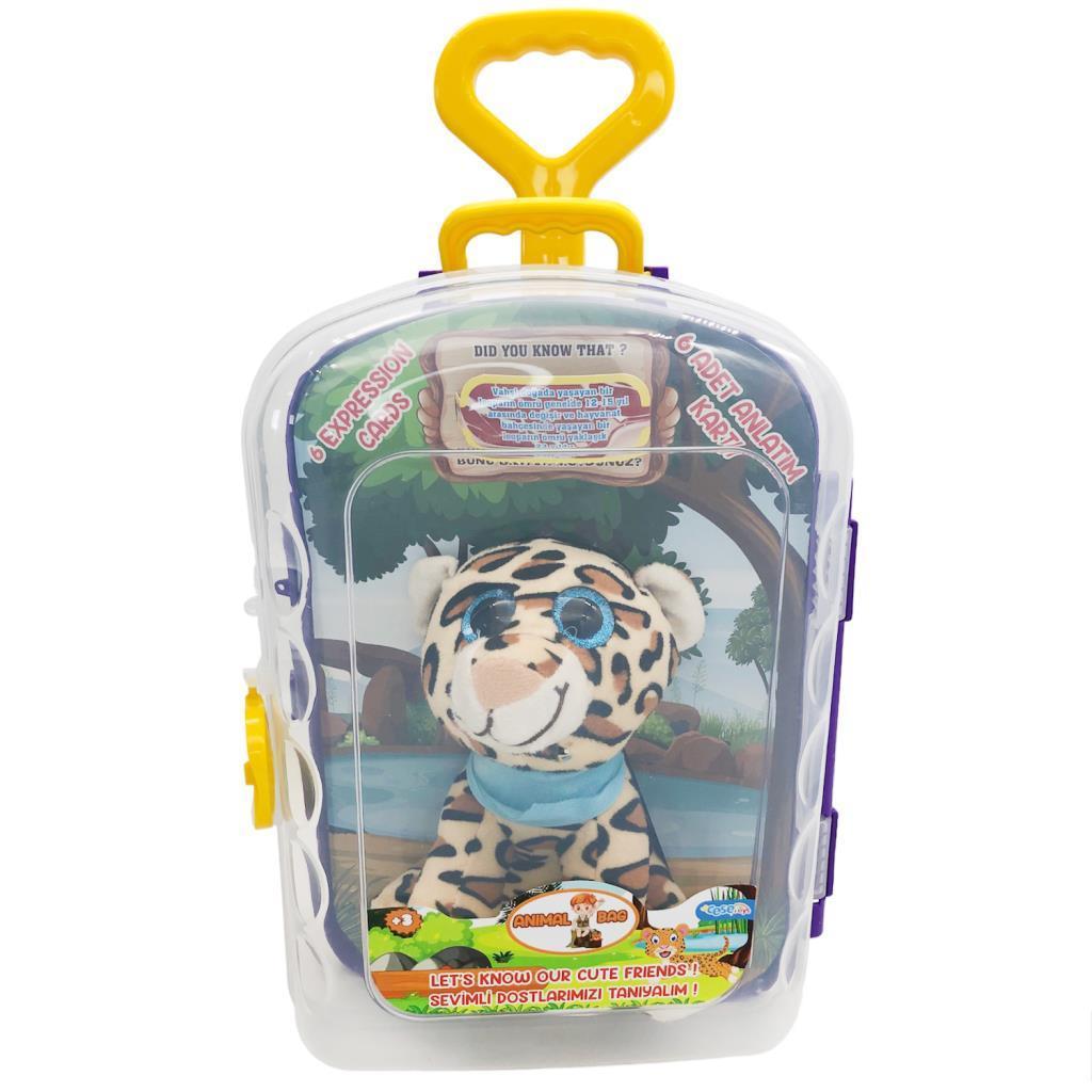 Asya OyuncakAsya Oyuncak Bavulda Peluş Leopar CESE-10044 Çantalı Peluş Leopar