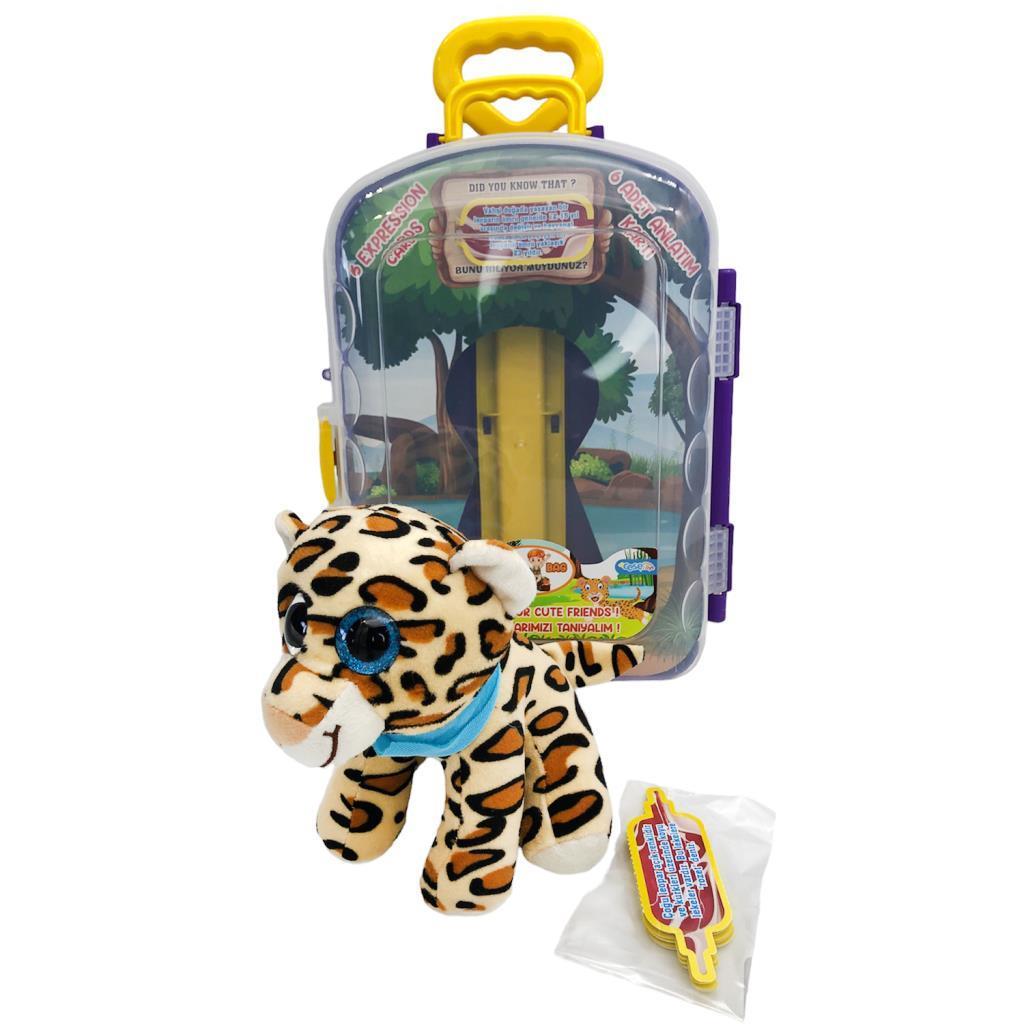 Asya OyuncakAsya Oyuncak Bavulda Peluş Leopar CESE-10044 Çantalı Peluş Leopar