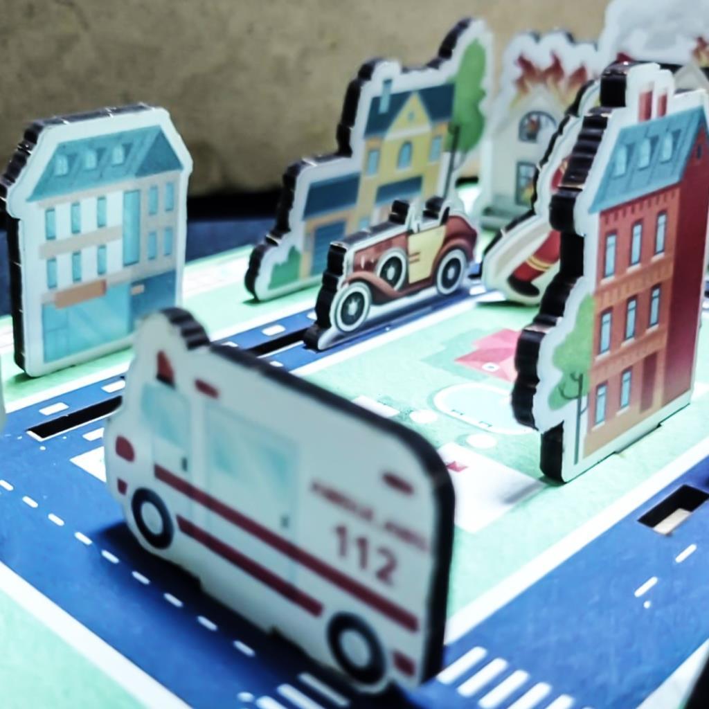 Moon BeaversMoon Beavers Benim Şehrim Ahşap Puzzle 83043,Maket Şeklinde Eğitici Puzzle