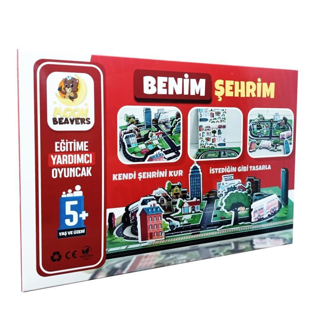 Moon BeaversMoon Beavers Benim Şehrim Ahşap Puzzle 83043,Maket Şeklinde Eğitici Puzzle