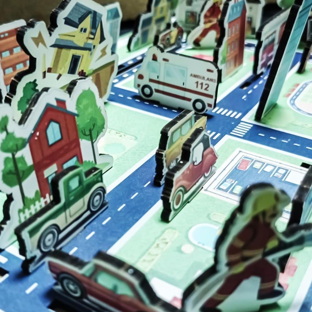 Moon BeaversMoon Beavers Benim Şehrim Ahşap Puzzle 83043,Maket Şeklinde Eğitici Puzzle