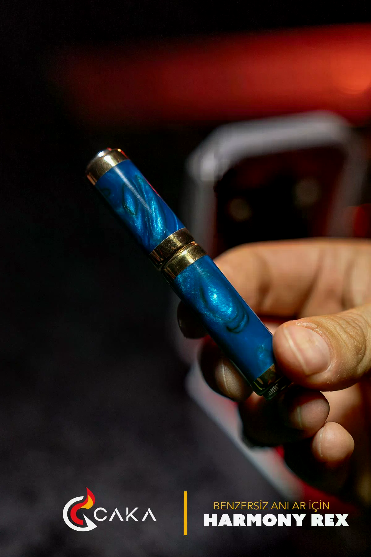 CKL-079,Caka Lighter Rex Harmony Simli Mavi Benzinli Çakmak