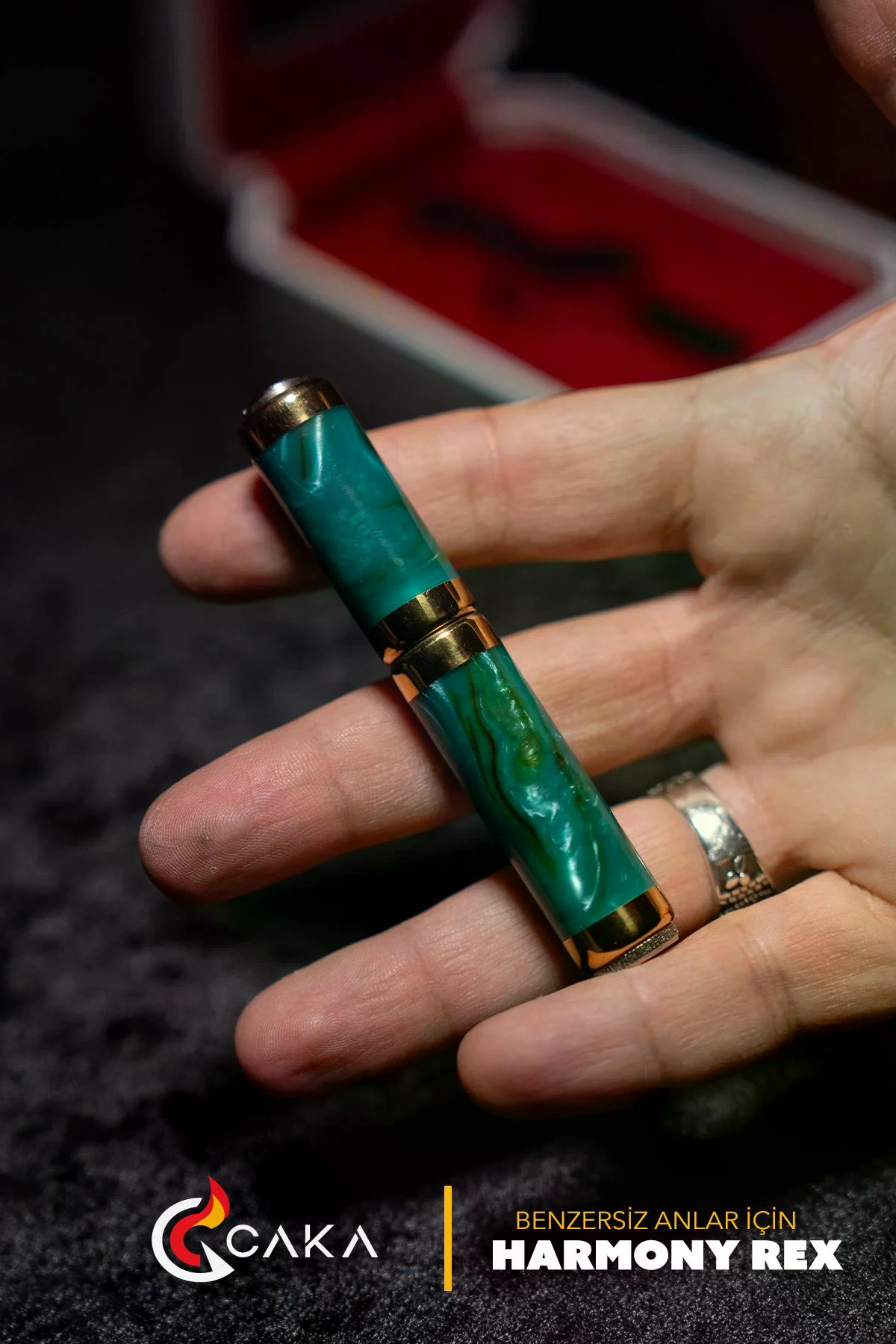CKL-078,Caka Lighter Rex Harmony Su Yeşili Benzinli Çakmak