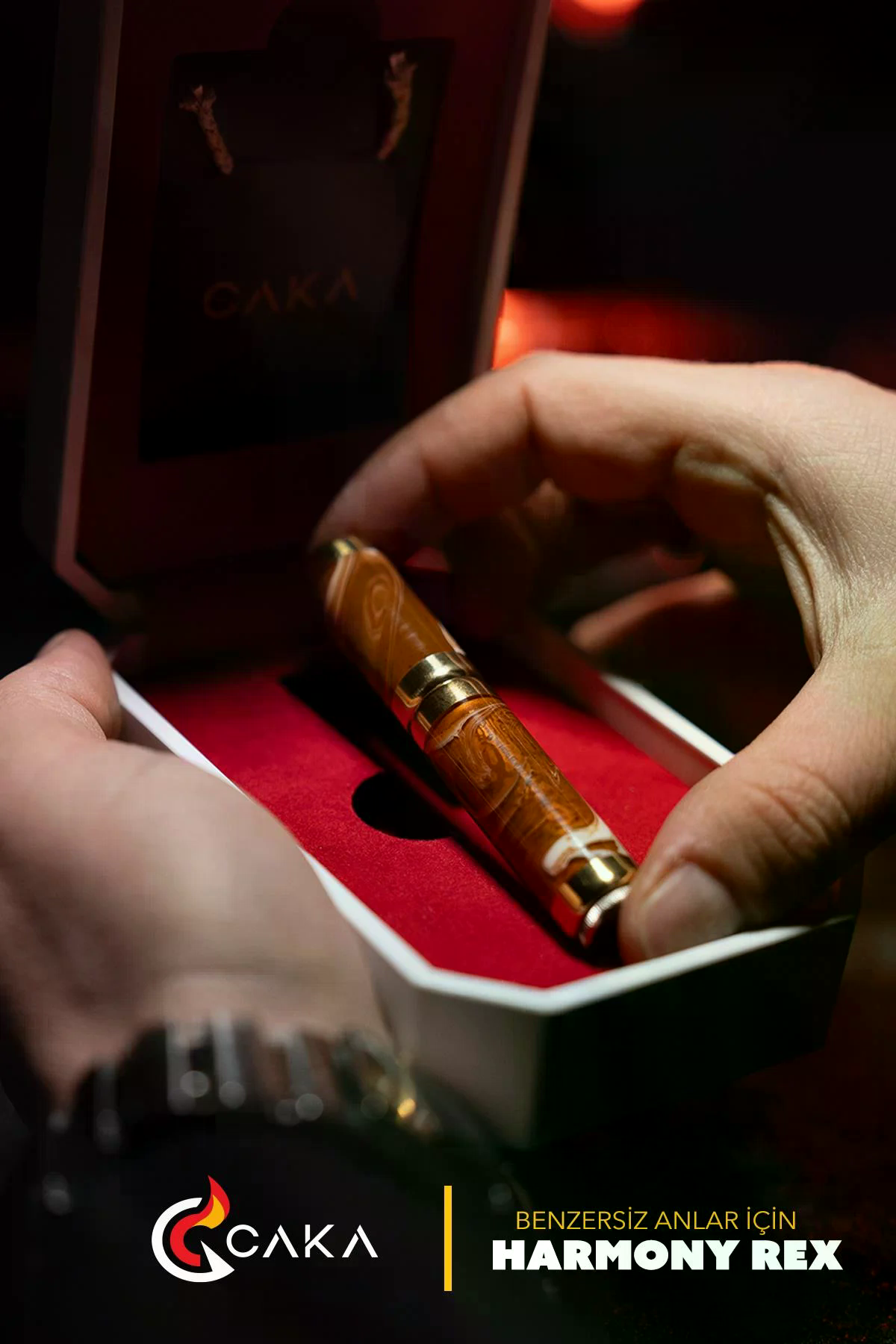 CKL-080,Caka Lighter Rex Harmony Kahve Benzinli Çakmak
