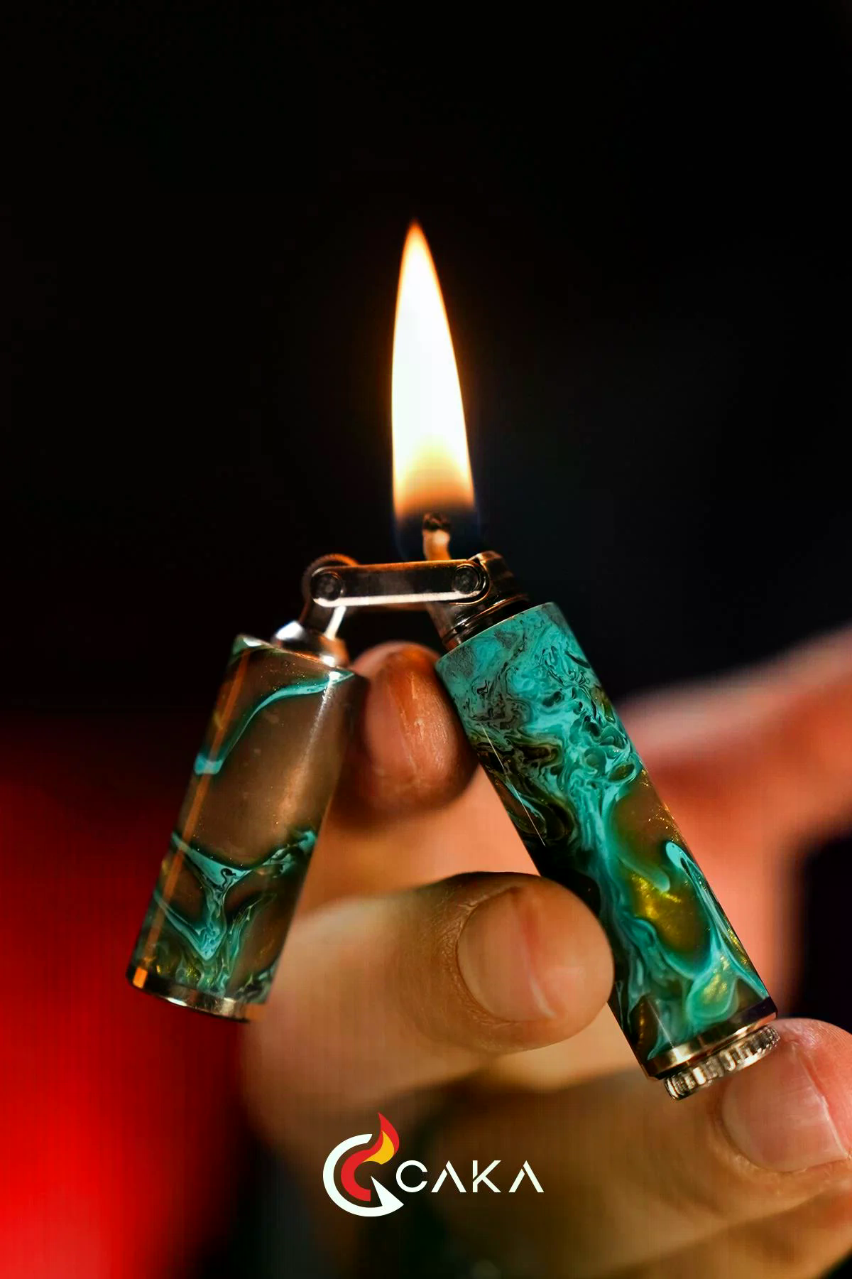 CKL-071,Caka Lighter ODKKA Turquiose Benzinli Çakmak