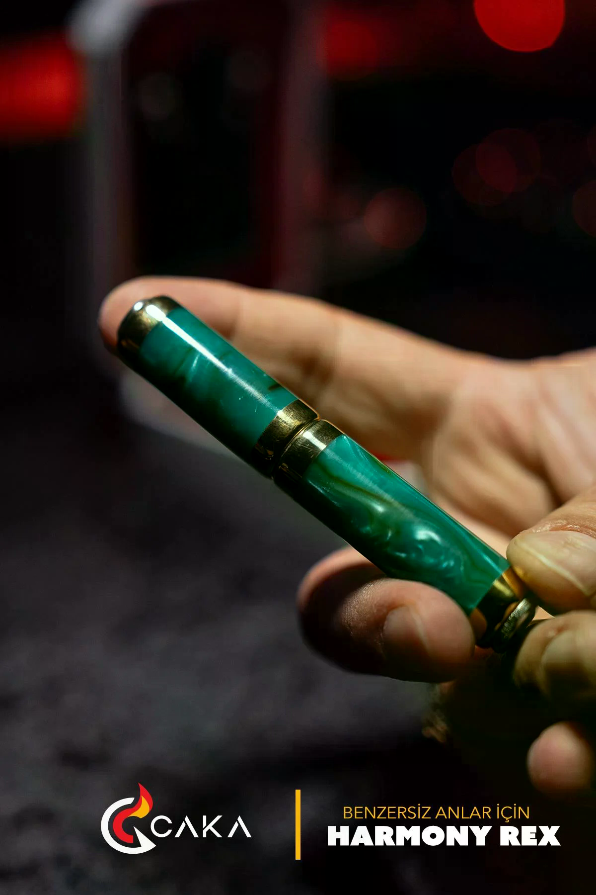 CKL-078,Caka Lighter Rex Harmony Su Yeşili Benzinli Çakmak