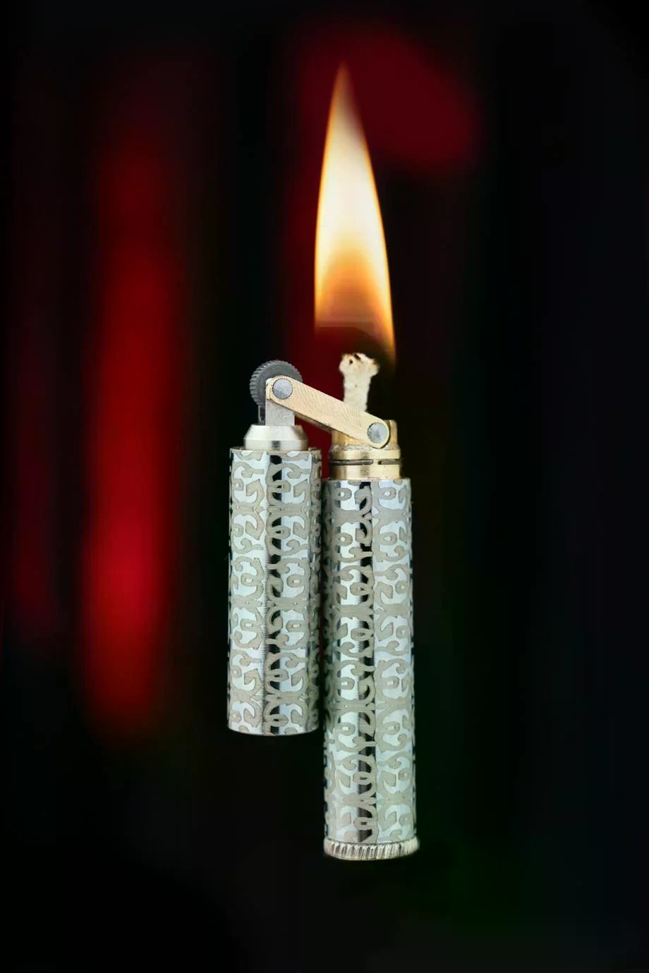 CKL-015,Caka Lighter Selçuk Desen Silver Benzinli Çakmak