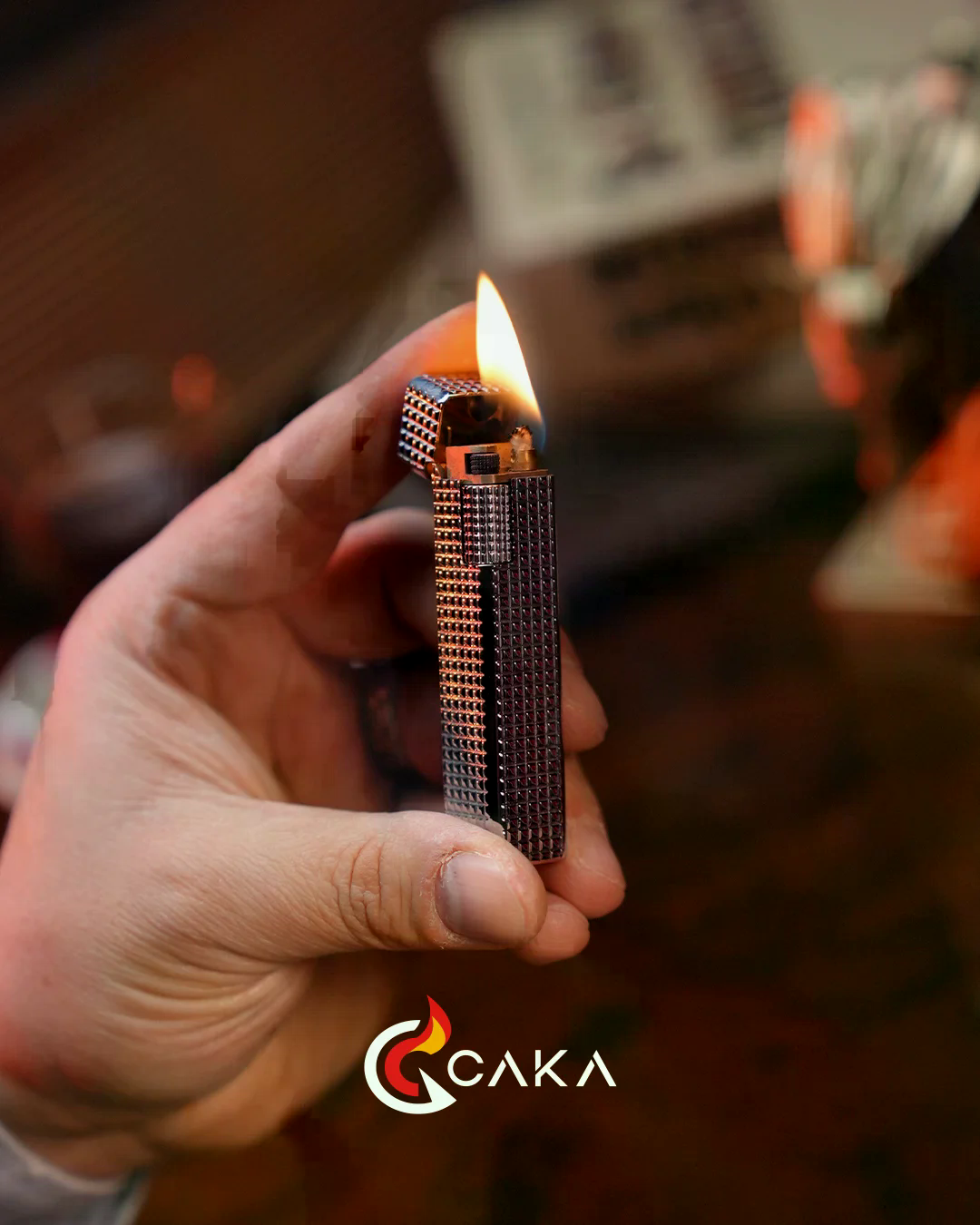 CKL-063,Caka Lighter Petra Titan Silver Benzinli Çakmak