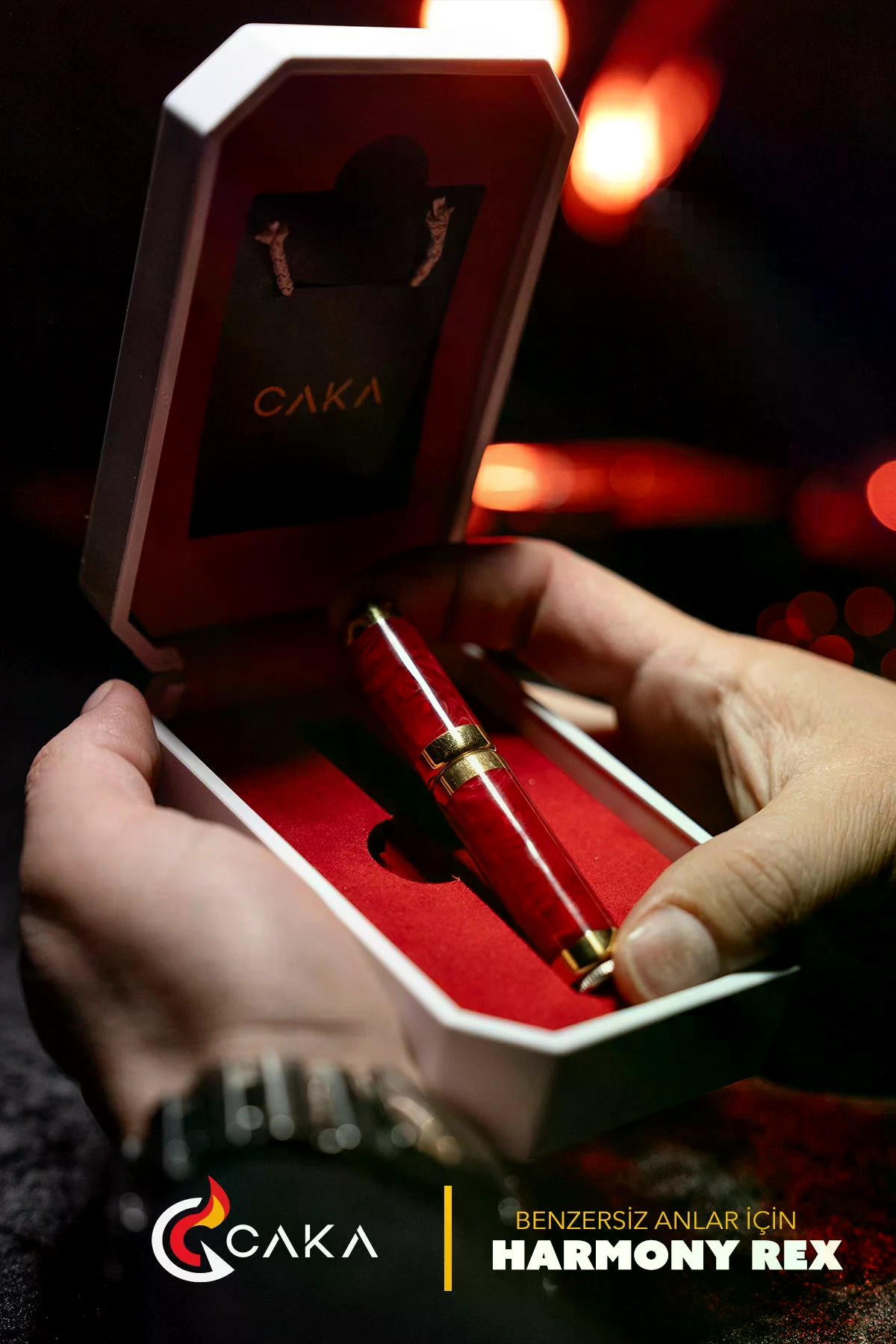 CKL-077,Caka Lighter Rex Harmony Kırmızı Benzinli Çakmak